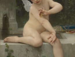 Cupido con una mariposa - William-Adolphe Bouguereau (1888). William-Adolphe Bouguereau. (1888).